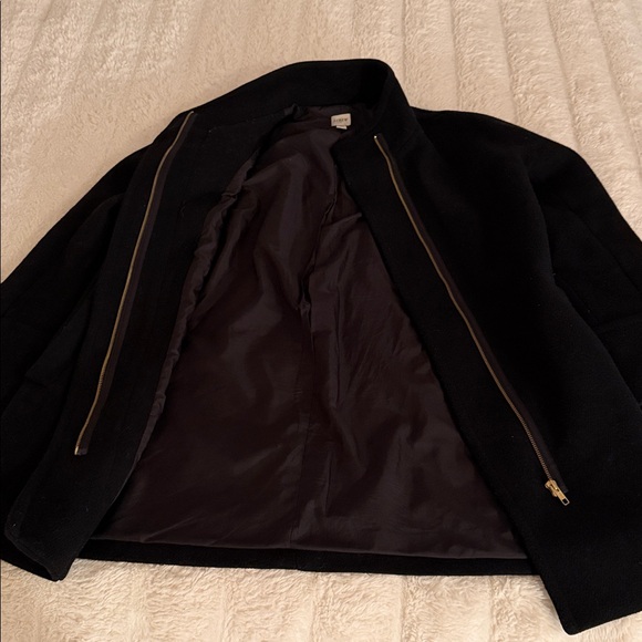 J. Crew Classic Black Pea Coat - Picture 2 of 5